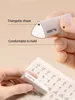 Deli Nusingn Triangle Eraser White TPE Plastic Rubber Pencil Erasers for Kids Writing Drawing Sketches Arts Eraser Soft 6/12pcs 5
