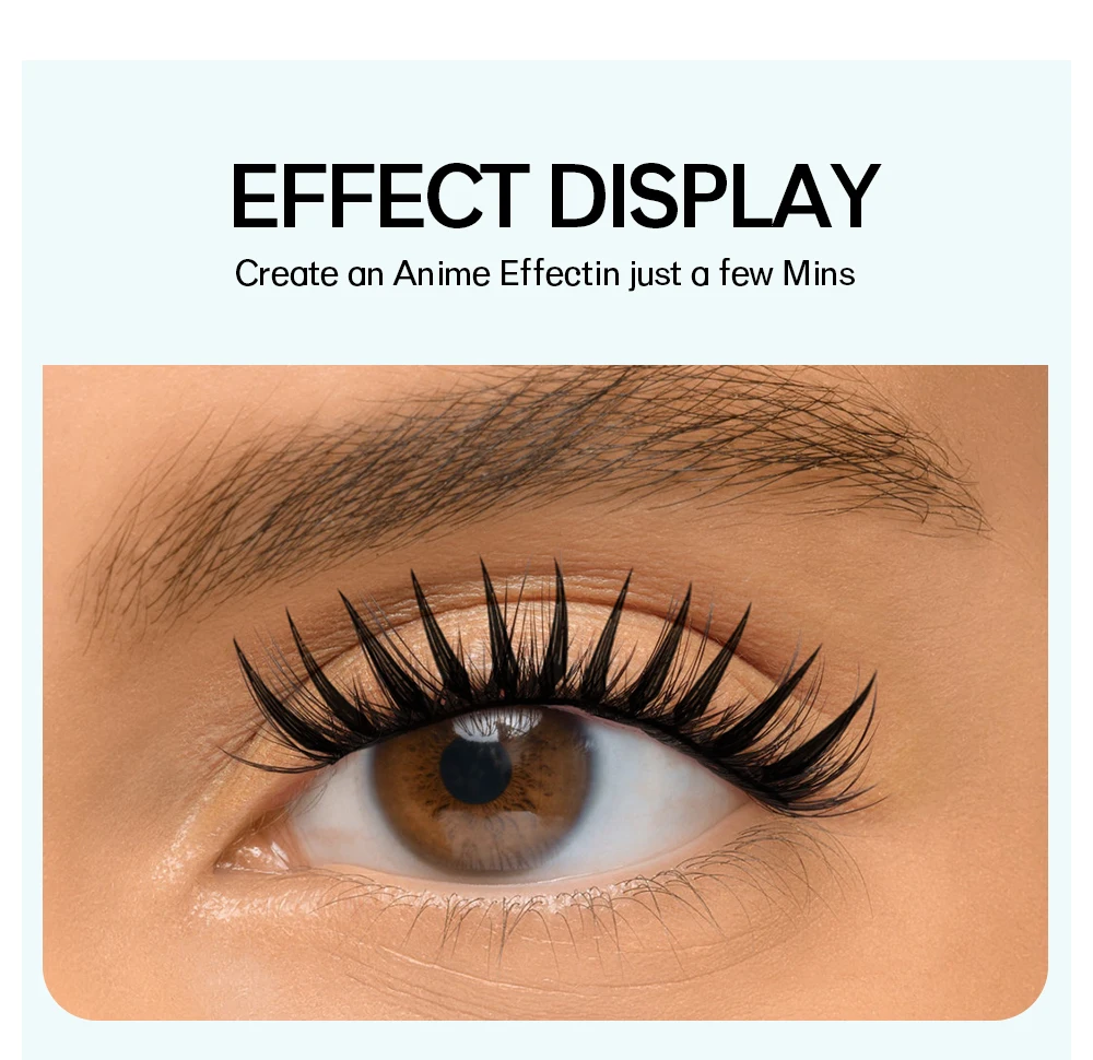 Pestañas NATUHANA Comic Spire, Curvatura C y D, Efecto Anime, Pestañas Suaves de Manga, Abanicos Preformados, Volumen Individual, Herramientas de Cosplay