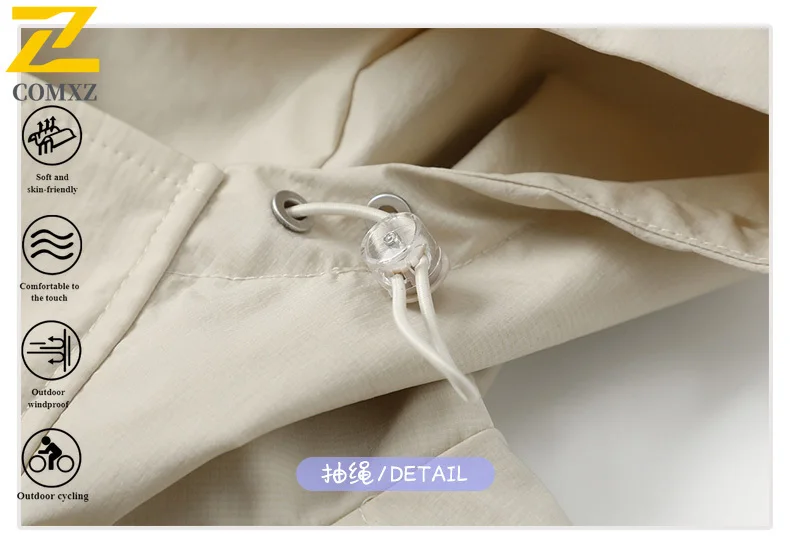 EiAO Flight Jacket Couple's Water-Resistant Windproof Breathable Workwear Coat for Outdoor Daily Wear Hooded Spring Jackets 2025