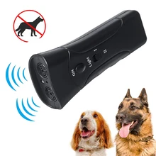 

Ultrasonic Dog repeller LED Flashlight Pet Chaser Training Equipment Double Head Anti Barking Device Dog Supplies German Shepher