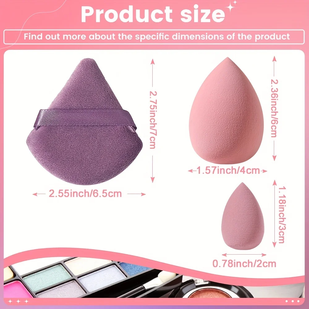 10PCS Cosmetic Puff Set Makeup Foundation Sponge Women Powder Puff Makeup tools Wholesale Make up Blender