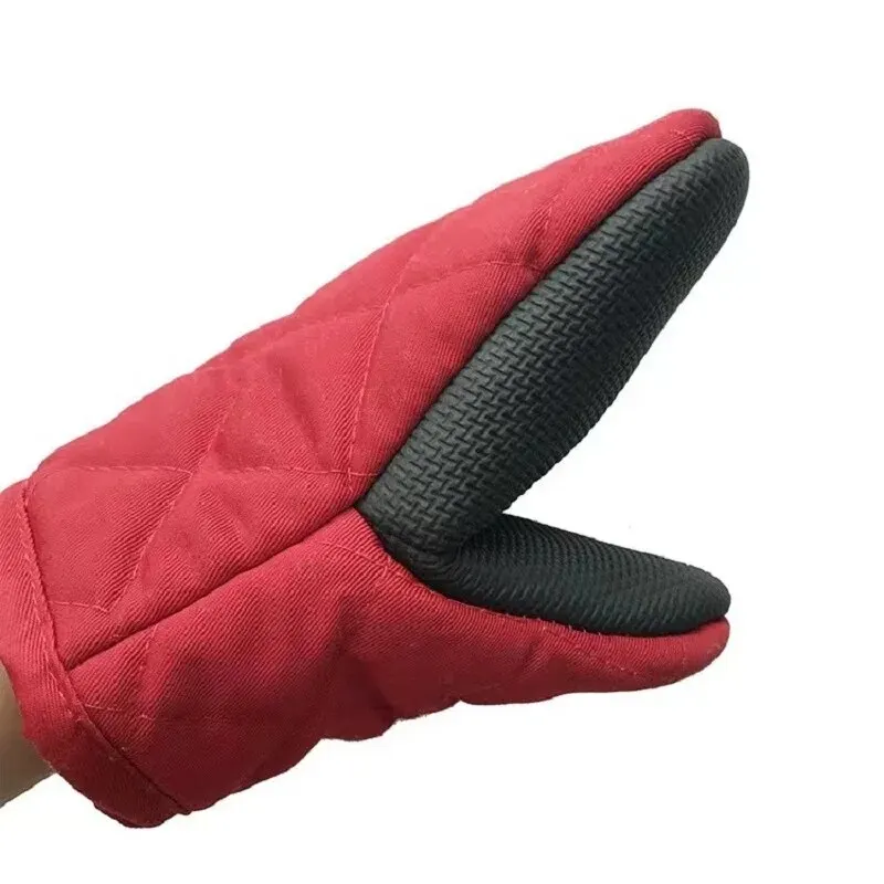 Anti Slip Silicone Insulated Gloves with Duckbill Clip Kitchen Microwave Oven Anti Scalding Thickened Oven Baking Rubber Glove kitchen tools