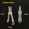 55MM Titanium Alloy MINI Scissors Buckle Nose Hair EDC Tool Snap Lock Scissors Eyebrow Trimming Tool Outdoor Portable Scissors 4