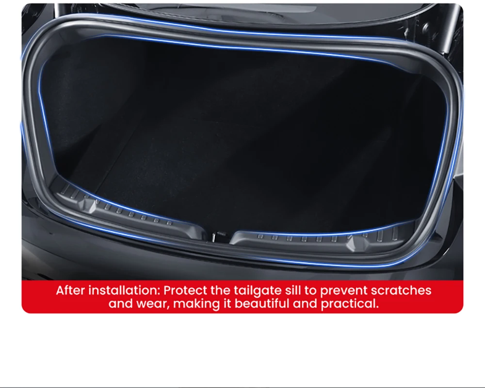 Trunk Protector Guard For Tesla Model 3 Y Juniper Highland Anti-Scratch TPE Mat