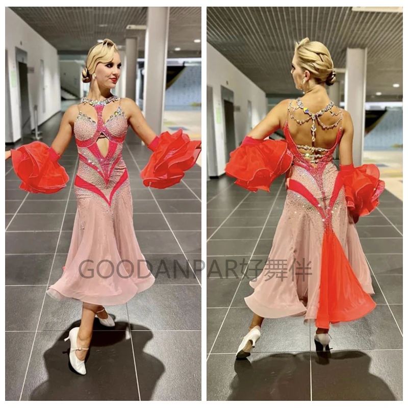 

GOODANPAR Costume new Modern Competition Waltz Tango Ballroom Dance Dress Standard Girls Women dance dress