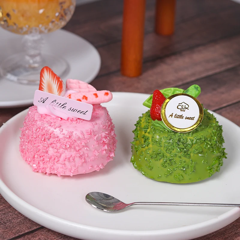 Food Photography Props 1PC Multiple Style Artificial Cake Fake Food Decoration Photography Pro Food Simulation Cake Model Tea Table Decoration FCYY-035