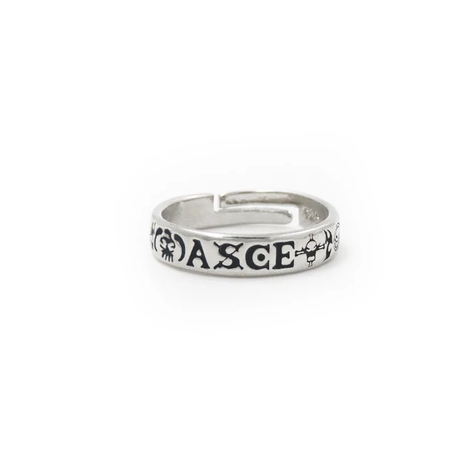 Bague Ajustable Trafalgar Law One Piece - Argentée, Manga Anime, Neuve Sans Emballage