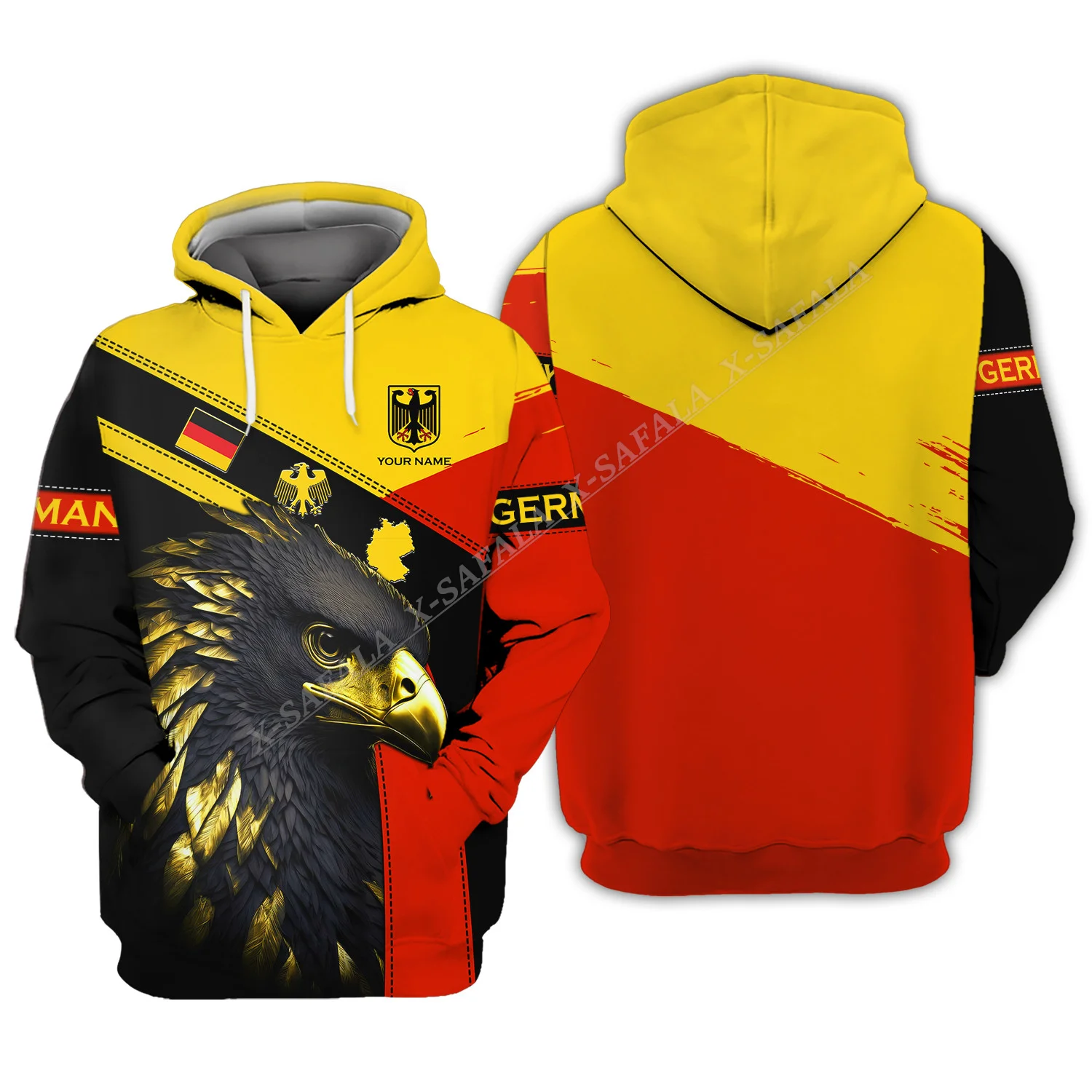 

Germany German Eagle Flag Custom 3D Print Hoodie Hooded Men Pullover Sweatshirt Jacket Jersey Tracksuits Shirt Jumper