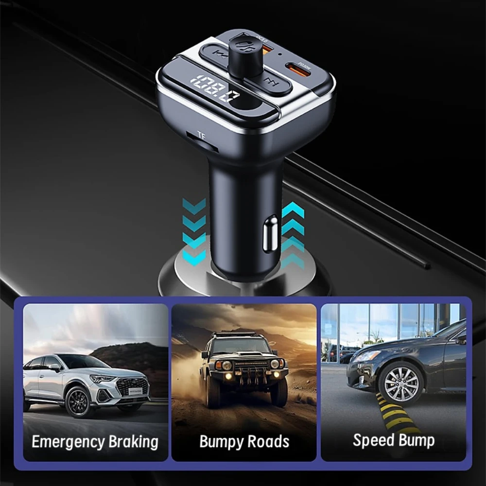 Car Multifunctional USB Fast Charger with Adjustable Ambient Light