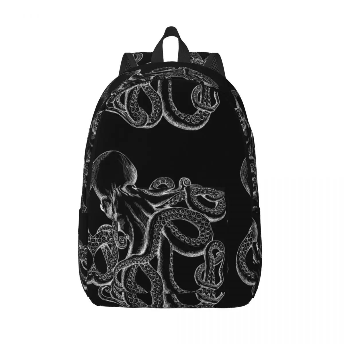 

Маленькие художественные женские рюкзаки Octopus White Line для мальчиков и девочек, модная сумка для книг через плечо, портативный рюкзак для ноутбука, школьные сумки