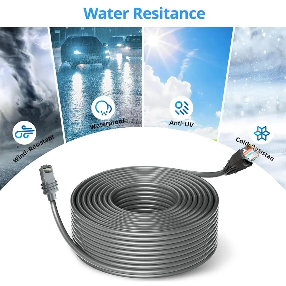 2M/5M/15M Computer Cable High-speed Transmission Network Cable Suitable For Starlink Mini CAT6 1200Mbps Short Circuit Protection 5