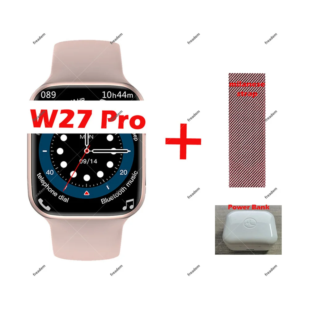 New IWO W27 PRO Smart Watch Men NFC Siri BT Call Wireless Charging Sleep Monitor Message Women Smartwatch Pk W37 PRO DT100 PRO+ 