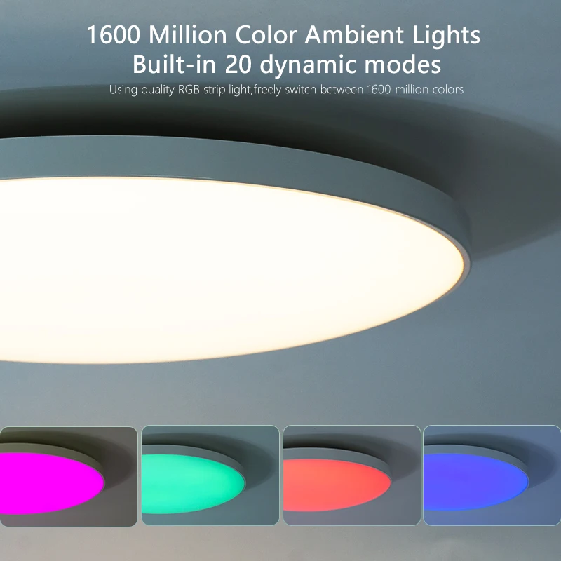 Tuya Smart RGB Ceiling Light 24W 220V With Remote APP Control Alexa Google Voice Control Round LED Ceiling Lamp For Indoor Light