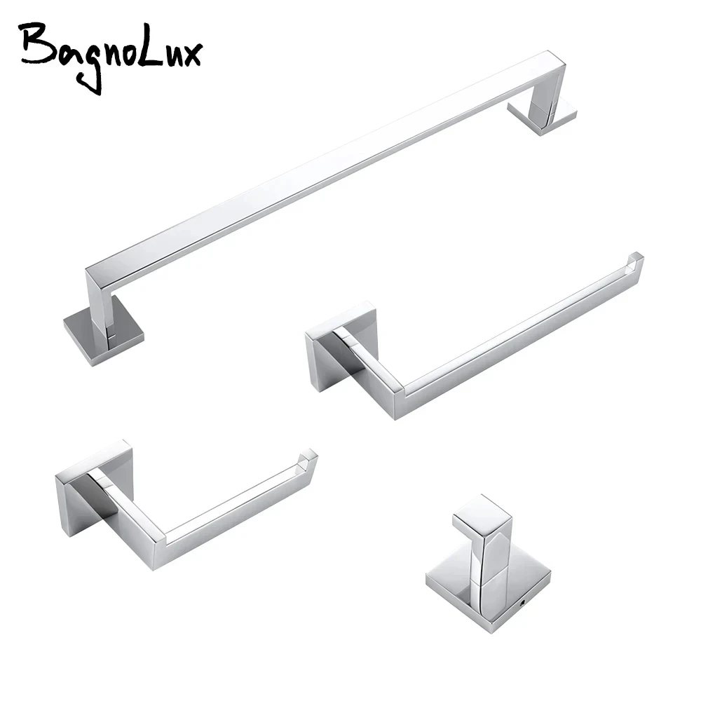 Bathroom Accessories Set Stainless Steel 304 Single Towel Bar Robe Hook Toilet Paper Holder Towel Ring Polished Finish bathroom hardware accessories bathroom hardware set toilet paper holder towel hook