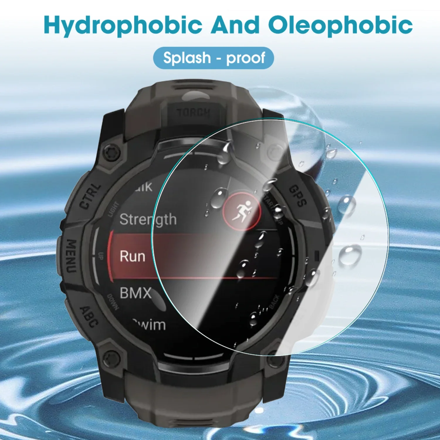 Enhanced Smartwatch Screen Protector - Tempered Glass 9H Hardness Anti-Scratch Film