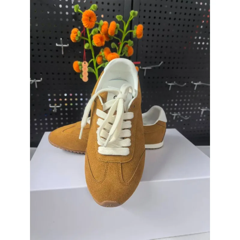 New Retro Women's Suede Casual Sports Shoes, Flat Retro Running Shoes, Classic And Versatile_vogvips.com