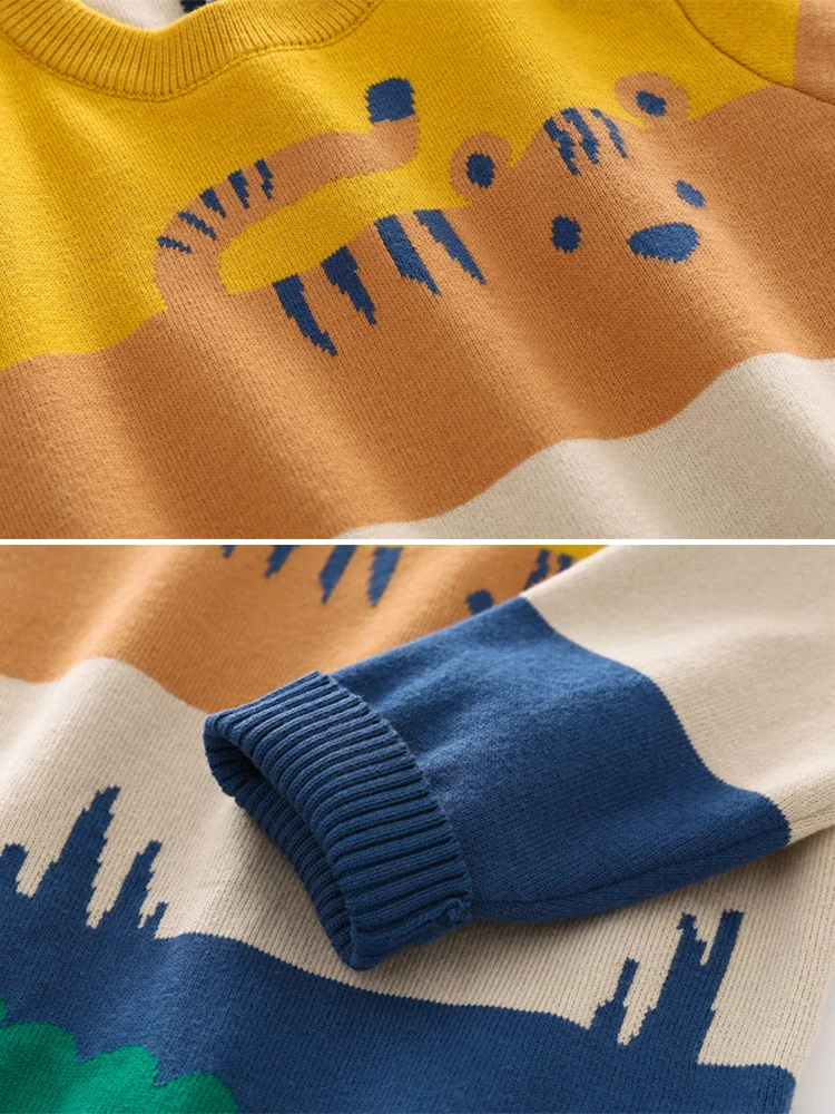 الشتاء الاطفال سترة الحيوانات الكرتون مخطط الفتيان...