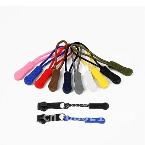 

10Pcs Suitcase Outdoor Zipper Head Cord Sewing Tools Multicolor Zipper Pull Puller End Lock Fit Rope Tag Replacement Clip Buckle