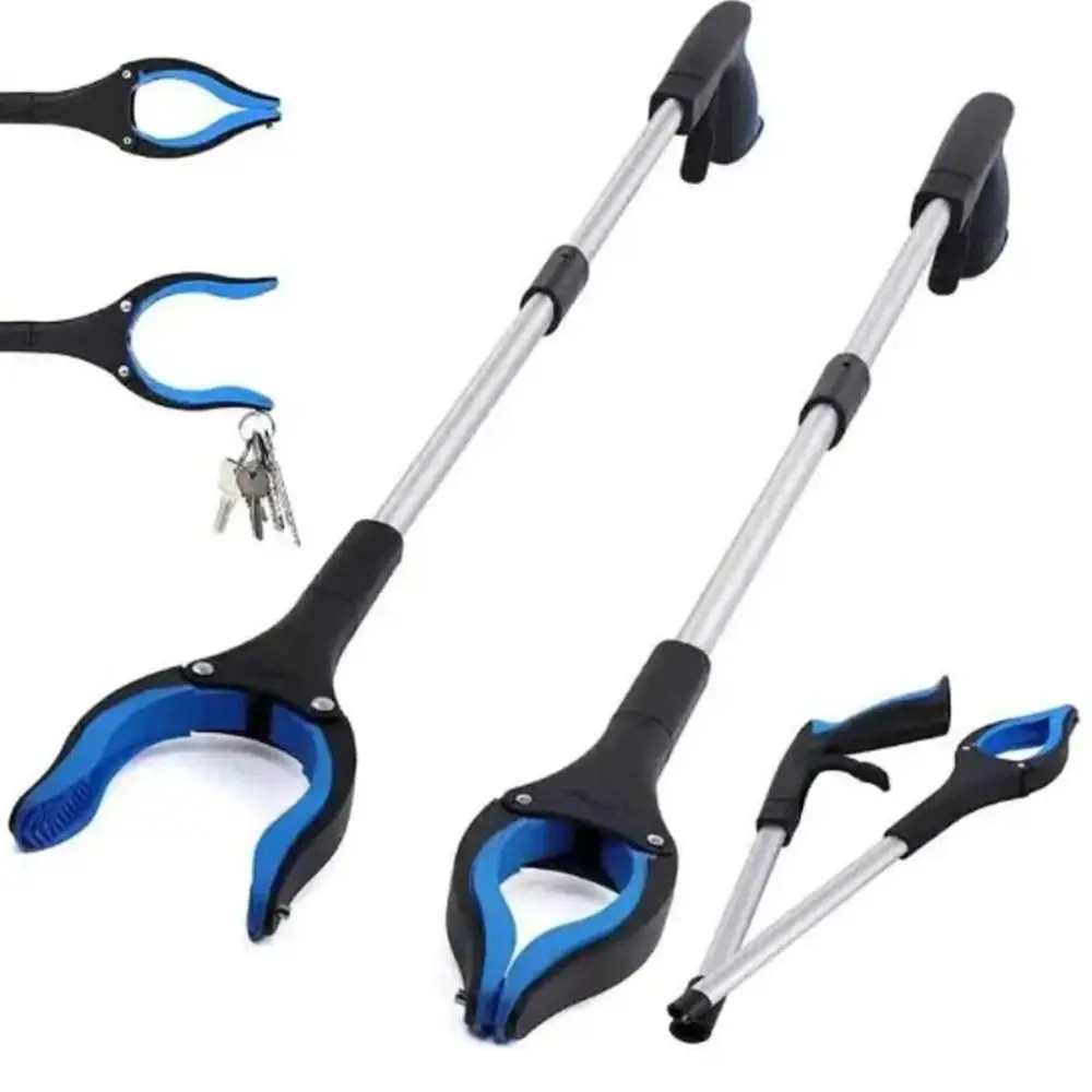 Foldable Grabber With 360Â° Swivel Clip Hand Litter Reachers Pickers Extendable Portable Gripper Extender Pick Up Tool