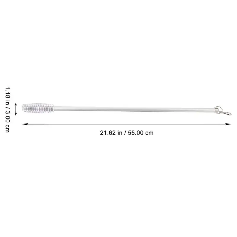 50cm Black Curtain Wand Drapery Pull Rod Thread Handle Drapery Pull Rod Curtain Wand Vertical Blinds Opener Stick Hardware