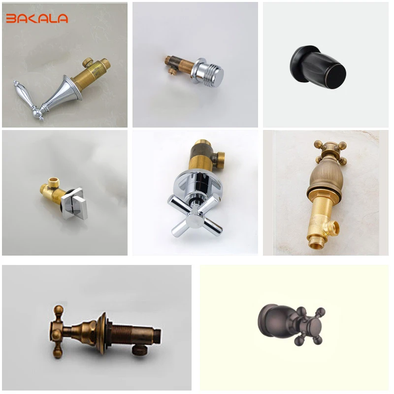 Chrome brass shower valve square style single handle single cold shower faucet control valve BAKALA