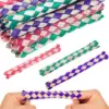 24 Pieces Chinese Bamboo Finger Traps Braided Strings Tube Bird Parrot Biting Toys for Kids Birthday Party Favors DIY Toy 1