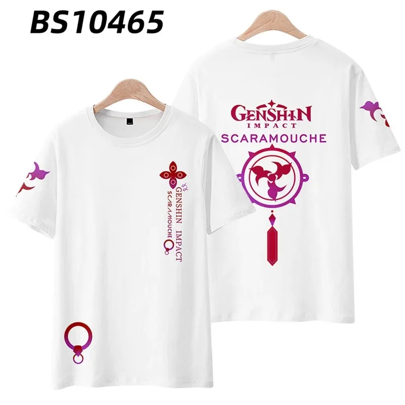 Anime Genshin Impact Scaramouche 3D T Shirt Women Men Summer Fashion Short Sleeve Funny Tshirt Graphic Tees Streetwear Cosplay