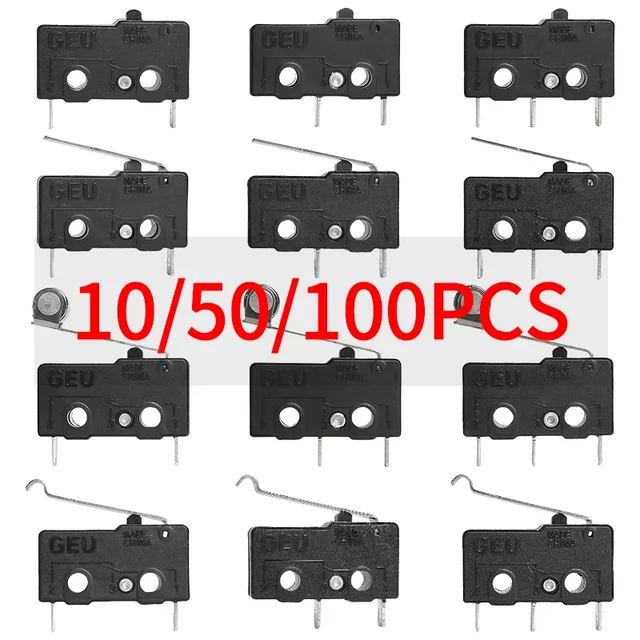10/50/100PCS Micro Limit Switch with SPDT Snap Action - Safe, Eco-Friendly for Home Appliance On/Off Control 2