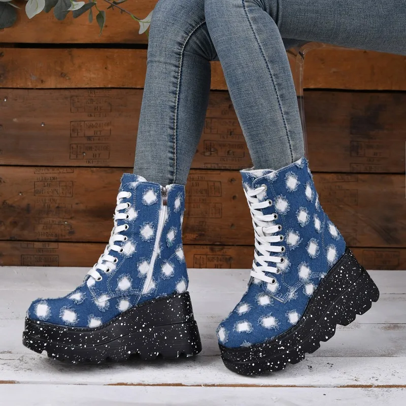 

Женские ботильоны на молнии, Удобные однотонные ботинки с круглым носком, осень 2023