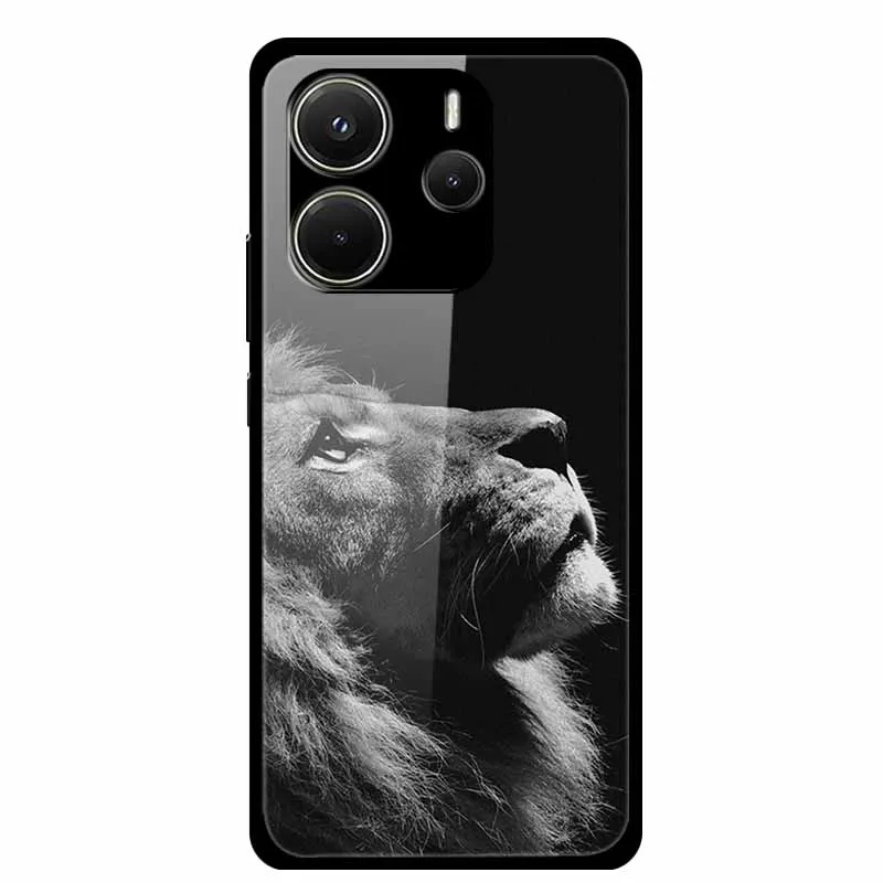 Luxury Tempered Glass Hard Back Phone Case Cover