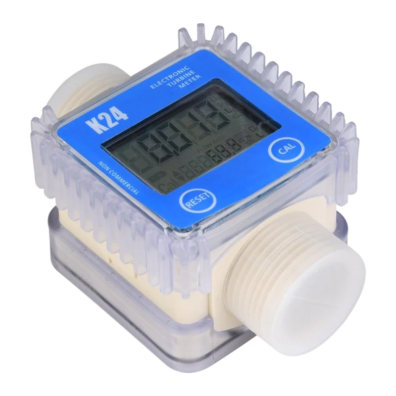 Diesel Oil Fuel Turbine Flow Meter Gauge Digital LCD Display for Water Sea Liqu