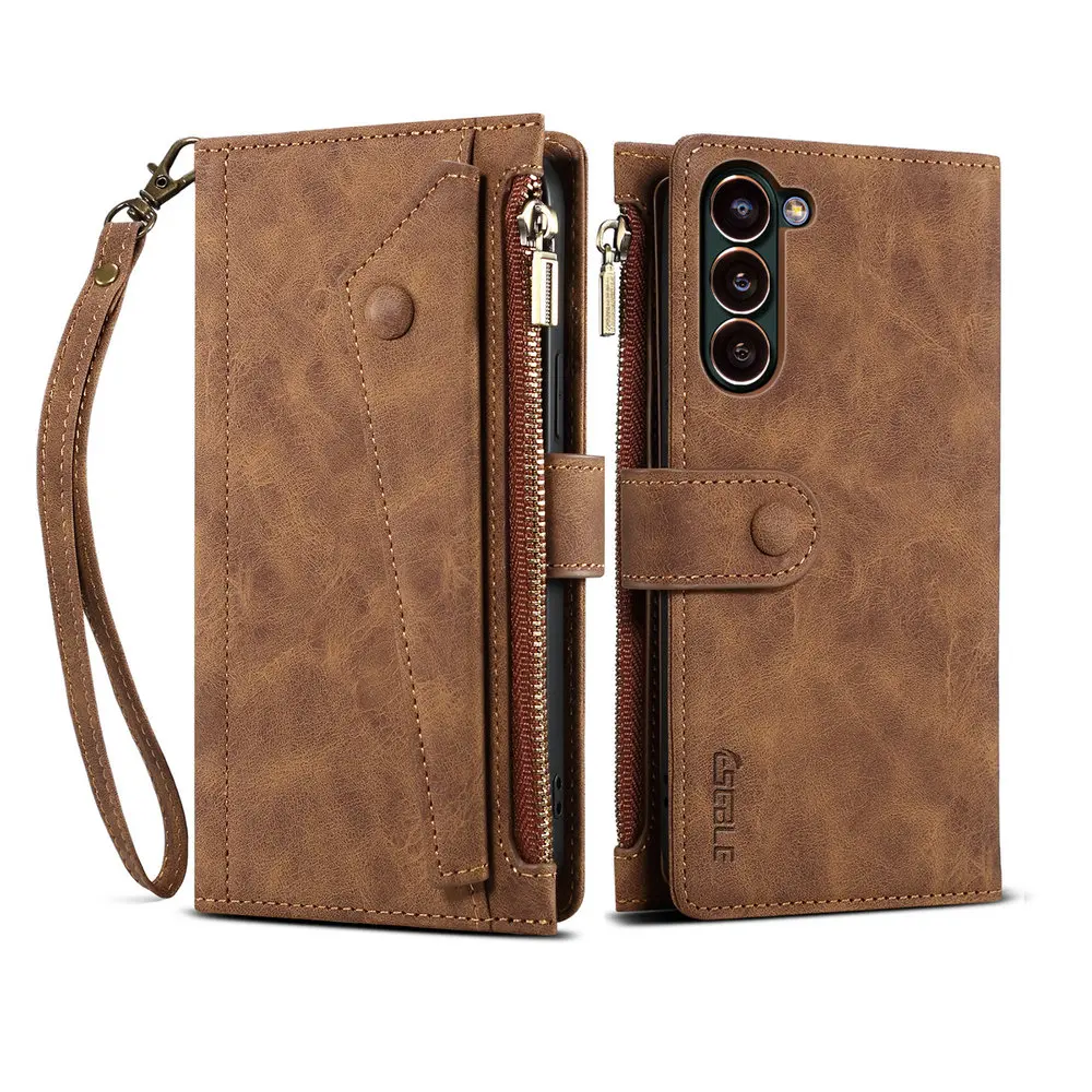 Luxury Leather 8-Card Wallet Flip Cover Case