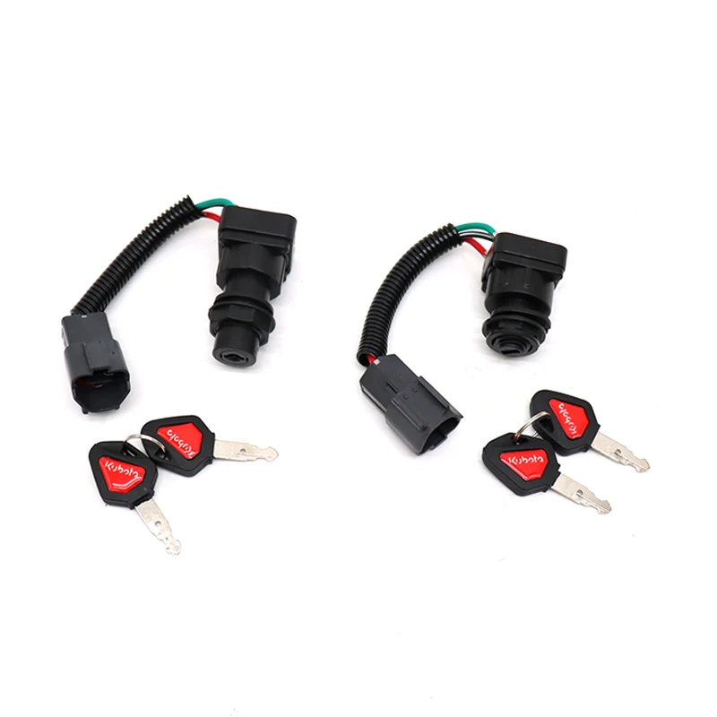 Kubota Excavator Universal Ignition Switch Ignition Lock key start Switch Lock For U15 U20 U25 U30 KX155 163 175