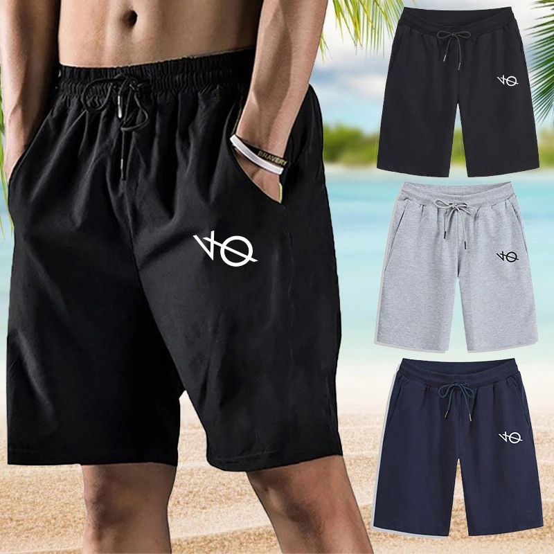 Summer Men's Sports Fitness Jogging Shorts Printed Pants Casual Loose Beach Shorts Swimming Shorts plus size sports jogging men solid color drawstring shorts casual fitness fifth pants shorts homme ropa de men casual shorts