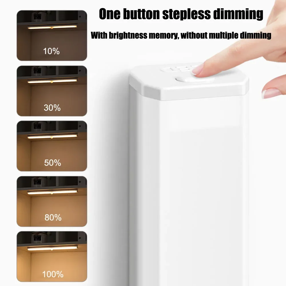 Night Lamp Led With Motion Sensor Usb Rechargeable Wall Light With Battery Dimmable Lamp For Bedroom Camping Lighting