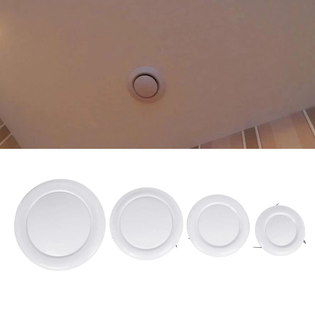 Vent Cover 75MM, 100MM, 150MM, 200MM ABS Air Conditioning Ventilation Diffuser Adjustable Louver Circular Air Outlet