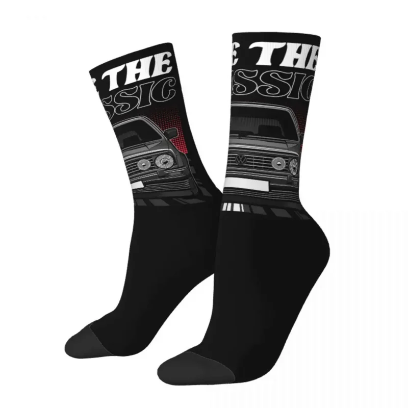 

Retro Ride The Classic MK2 GTI Car Basketball Socks Soft Middle Tube Socks Christmas Gifts for Women Men Breathable