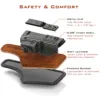 P320 Holster with Comfort Foam Pad, IWB Kydex Leather Hybrid Holster for Sig Sauer P320 Compact M18 P320 X Carry Concealed Carry 5