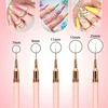 7/9/11/15/25MM Nail Liner Brush Set UV Gel Nail Brushes Kits 5pcs French Stripe Line Painting Drawing Flower Pen Manicure Tools 5