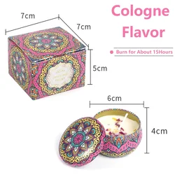 Vintage Floral Scented Soy Wax Candle Jars - Perfect for Weddings, Birthdays, and Home Decor (1PCS - Cologne Flavor)