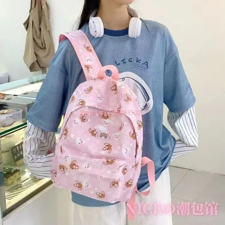Kawaii Cute Sugarbunnies Backpack School Bags For Girls Cartoon Bunny Pink School Backpack Bagpack Knapsack Girl's Gift school backpack