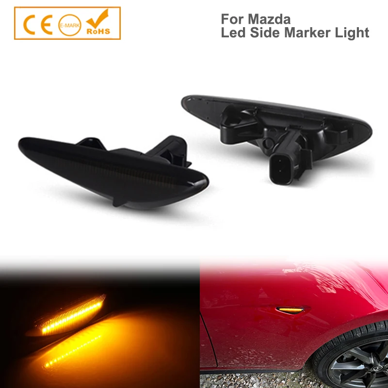 

Dynamic Led Side Marker Turn Signal Repeater Light for Mazda MX-5 Miata RX8 Mazda5 CW Premacy Mazda 6 atenza Fiat 124 Spider