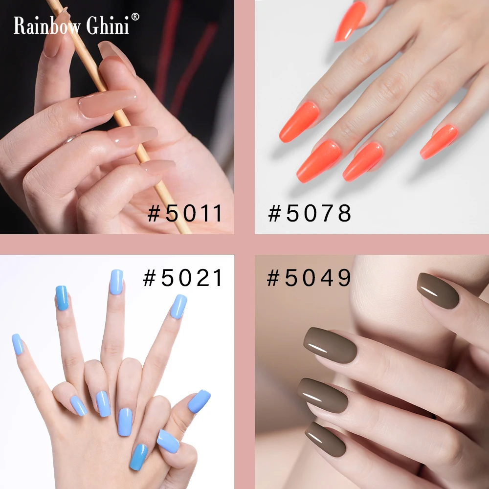 레인보우 Ghini 15ml UV 네온 젤 매니큐어 전문가를위한 반영구적 광택 용품 매니큐어 네일 젤 아트 액세서리