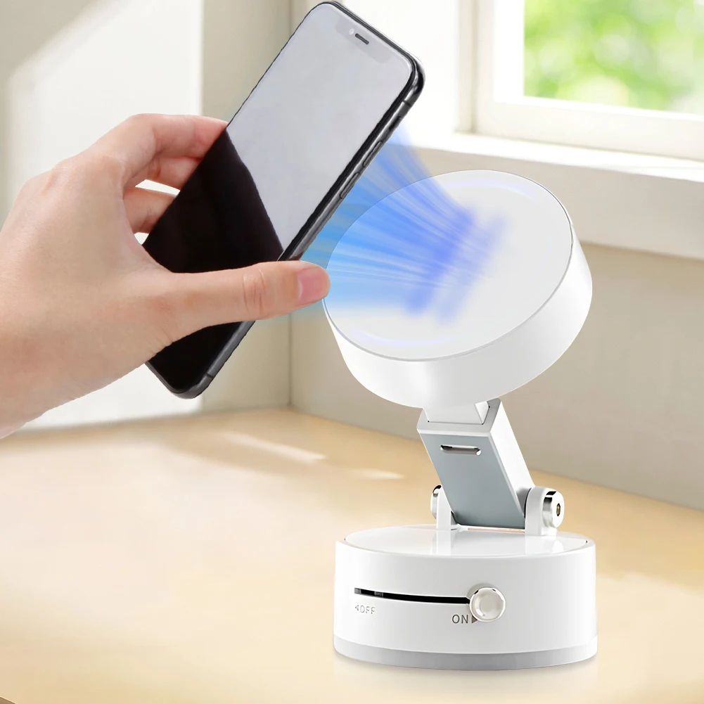 Double Sided Suction Cup Magnetic Phone Holder Multi-functional Foldable Storage Holder Vacuum Strong Suction Phone Car Mount