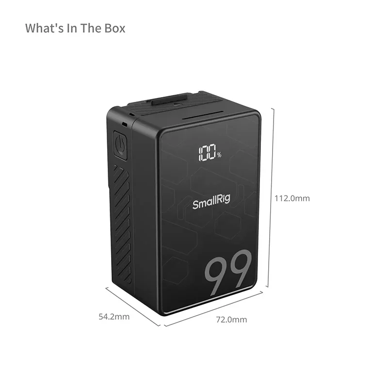 Smallrig-ミニVマウントバッテリーvb99se,99wh急速充電,6800mah