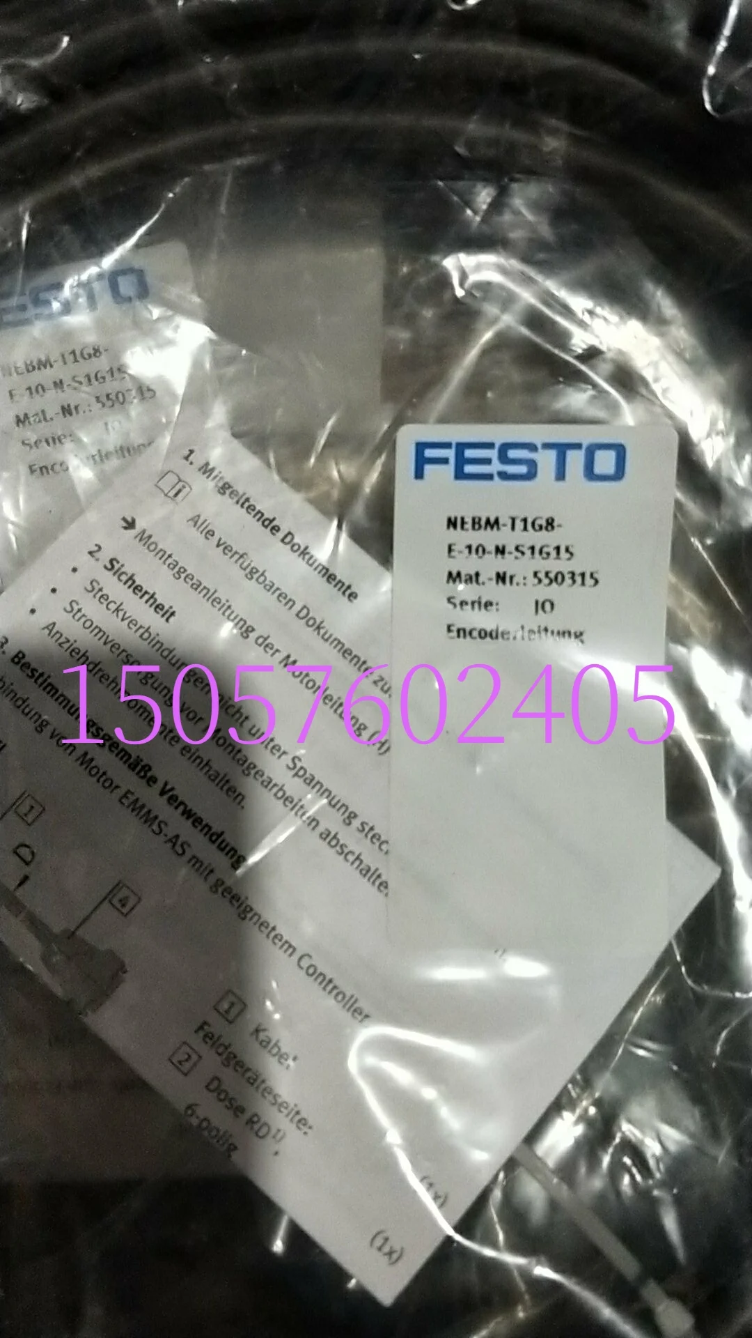 

Festo FESTO NEBM-T1G8-E-10-N-S1G15 Encoder Cable 550315 в наличии
