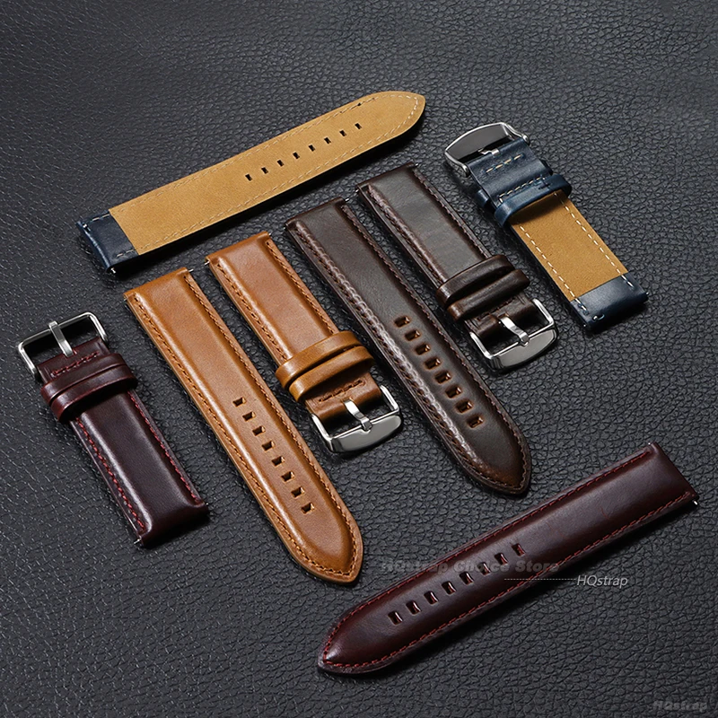 Vintage Genuine Leather Calfskin Quick-Release Watch Band