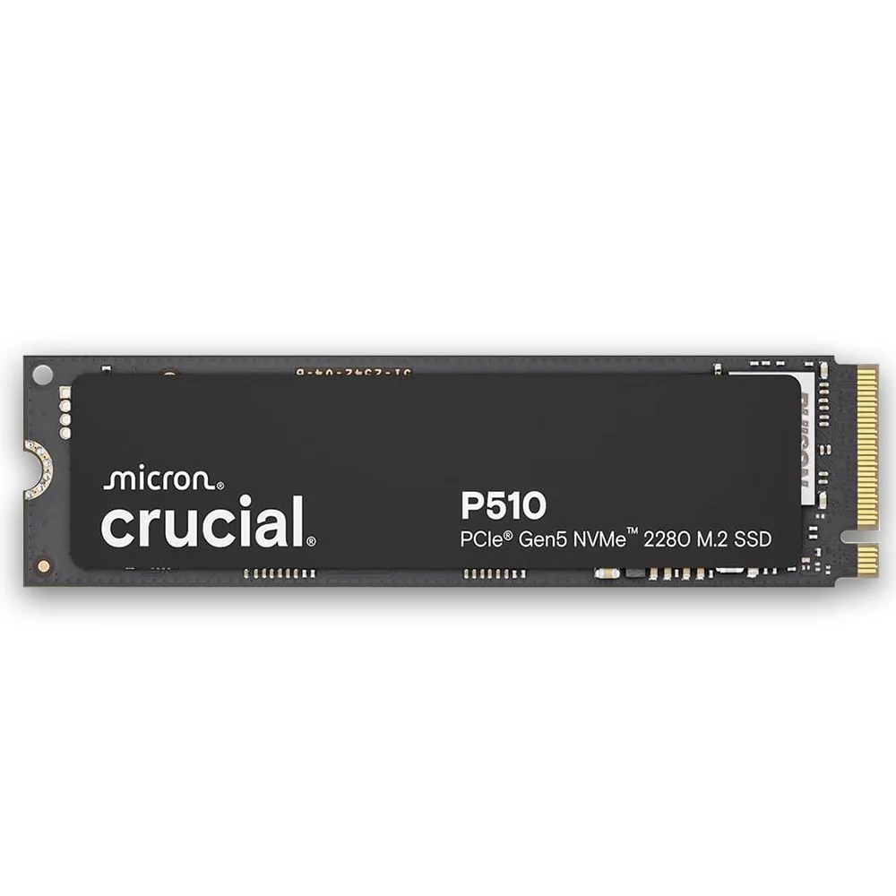 SSD NVMe Crucial P510 1 To 2 TBGen5, SSD PCIe 5.0 M.2 2280, disque SSD interne, compatible avec ordinateur portable, ordinateur de bureau (paquet OEM)