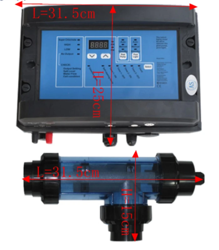 

Hot selling new product 2021 high quality water treatment equipment 3 in 1 pool salt water chlorinator with solar controller