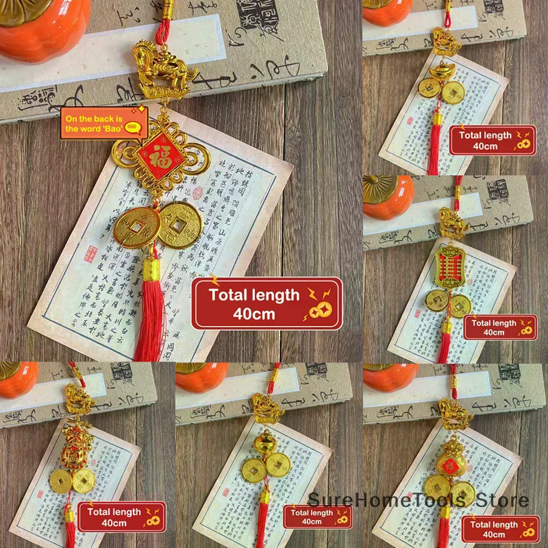 2026 Year Of The Horse Wall Hanging Car Ornament Chinese New Year Red Gold Pendant Lucky Decoration Housewarming Gifts